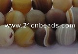 CAG8727 15.5 inches 10mm round matte madagascar agate beads