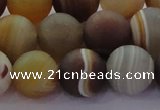 CAG8728 15.5 inches 12mm round matte madagascar agate beads