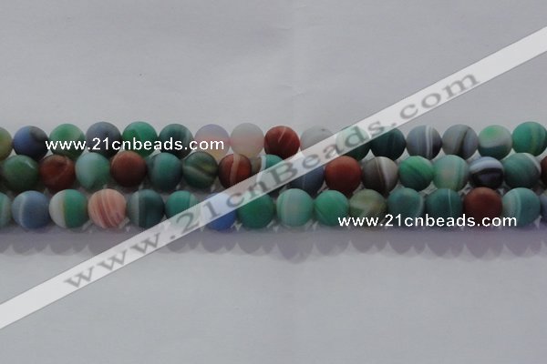 CAG8732 15.5 inches 10mm round matte madagascar agate beads