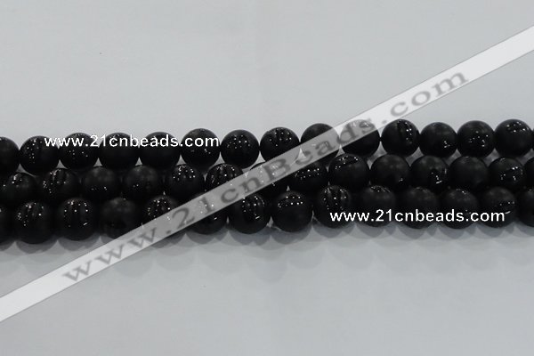 CAG8739 15.5 inches 14mm round matte tibetan agate gemstone beads