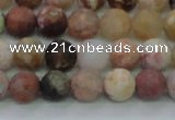 CAG8746 15.5 inches 6mm round matte rainbow agate beads