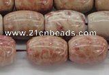 CAG8765 15.5 inches 13*18mm rice chrysanthemum agate beads