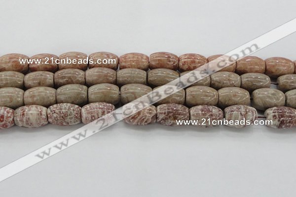 CAG8766 15.5 inches 15*20mm rice chrysanthemum agate beads