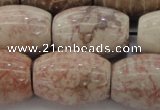 CAG8767 15.5 inches 18*25mm rice chrysanthemum agate beads