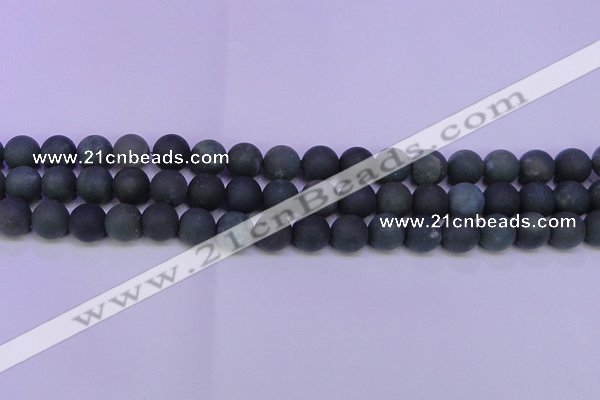 CAG8880 15.5 inches 4mm round matte moss agate beads