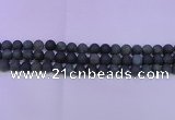 CAG8881 15.5 inches 6mm round matte moss agate beads