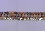 CAG8891 15.5 inches 6mm round matte crazy lace agate beads