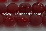 CAG8907 15.5 inches 6mm round matte red agate beads wholesale