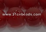 CAG8910 15.5 inches 12mm round matte red agate beads wholesale