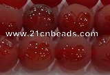 CAG8915 15.5 inches 10mm round matte red agate beads wholesale