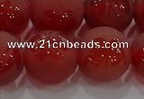 CAG8916 15.5 inches 12mm round matte red agate beads wholesale