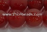 CAG8916 15.5 inches 12mm round matte red agate beads wholesale