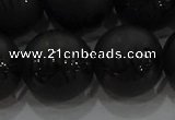 CAG8922 15.5 inches 12mm round matte black agate beads wholesale