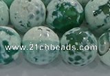 CAG9012 15.5 inches 16mm faceted round fire crackle agate beads