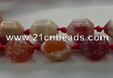 CAG9064 15.5 inches 10*14mm nuggets fire crackle agate beads