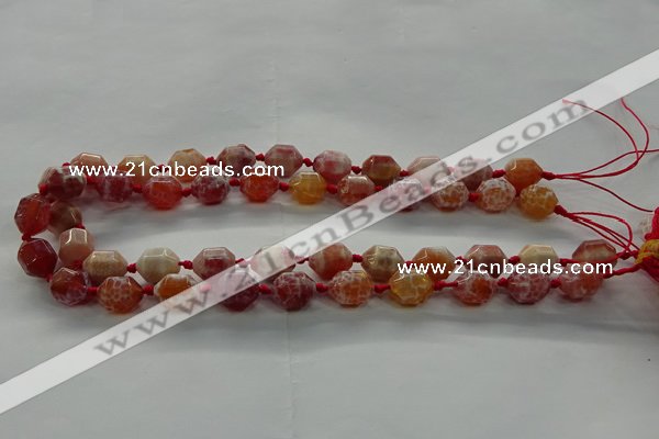 CAG9064 15.5 inches 10*14mm nuggets fire crackle agate beads