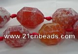 CAG9065 15.5 inches 15*20mm nuggets fire crackle agate beads