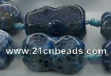 CAG9068 15.5 inches 16*30mm peanut-shaped fire crackle agate beads