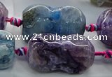 CAG9070 15.5 inches 16*30mm peanut-shaped fire crackle agate beads