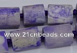 CAG9076 15.5 inches 15*17mm - 15*20mm tube dragon veins agate beads