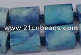 CAG9079 15.5 inches 15*17mm - 15*20mm tube dragon veins agate beads