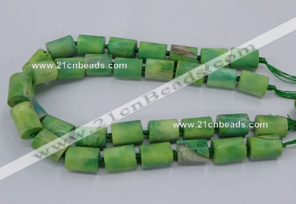 CAG9081 15.5 inches 15*17mm - 15*20mm tube dragon veins agate beads