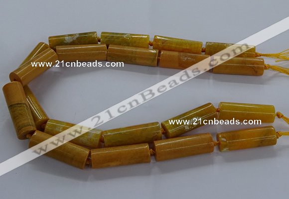 CAG9085 15.5 inches 12*46mm - 13*48mm tube dragon veins agate beads