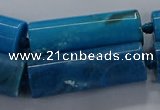 CAG9088 15.5 inches 12*46mm - 13*48mm tube dragon veins agate beads