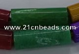 CAG9091 15.5 inches 12*46mm - 13*48mm tube dragon veins agate beads