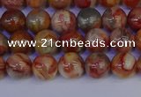 CAG9100 15.5 inches 4mm round red crazy lace agate beads