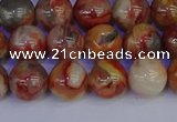 CAG9102 15.5 inches 8mm round red crazy lace agate beads