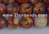 CAG9104 15.5 inches 12mm round red crazy lace agate beads