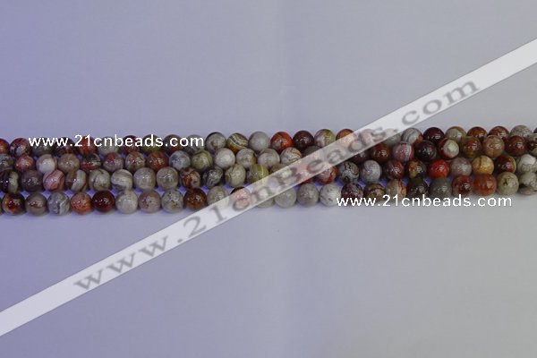 CAG9110 15.5 inches 4mm round Mexican crazy lace agate beads