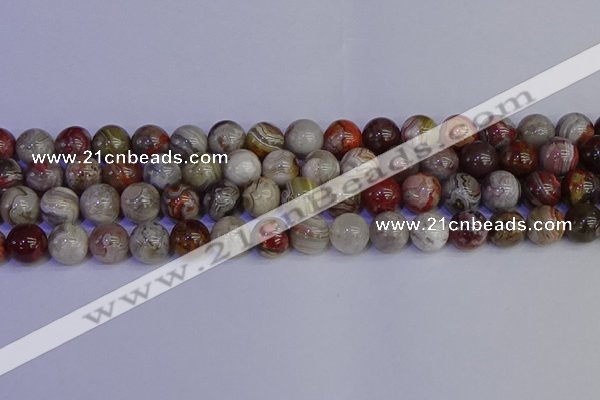 CAG9114 15.5 inches 12mm round Mexican crazy lace agate beads