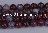 CAG9120 15.5 inches 4mm round red lightning agate beads