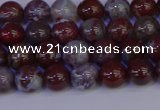 CAG9121 15.5 inches 6mm round red lightning agate beads