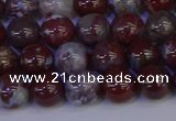 CAG9122 15.5 inches 8mm round red lightning agate beads