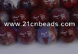 CAG9124 15.5 inches 12mm round red lightning agate beads