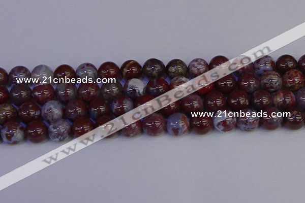 CAG9125 15.5 inches 14mm round red lightning agate beads