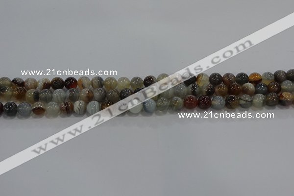 CAG9148 15.5 inches 6mm round line agate beads wholesale