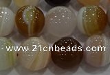 CAG9159 15.5 inches 14mm round line agate beads wholesale