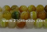 CAG9163 15.5 inches 6mm round line agate beads wholesale