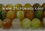 CAG9164 15.5 inches 8mm round line agate beads wholesale