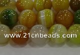 CAG9165 15.5 inches 10mm round line agate beads wholesale