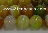 CAG9167 15.5 inches 14mm round line agate beads wholesale