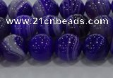 CAG9171 15.5 inches 8mm round line agate beads wholesale