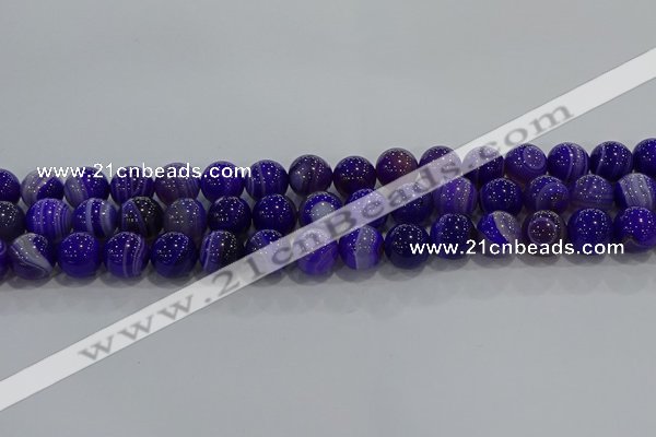 CAG9172 15.5 inches 10mm round line agate beads wholesale