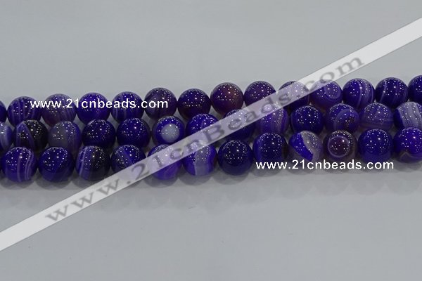 CAG9174 15.5 inches 14mm round line agate beads wholesale