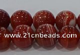 CAG9179 15.5 inches 10mm round line agate beads wholesale