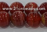 CAG9181 15.5 inches 14mm round line agate beads wholesale